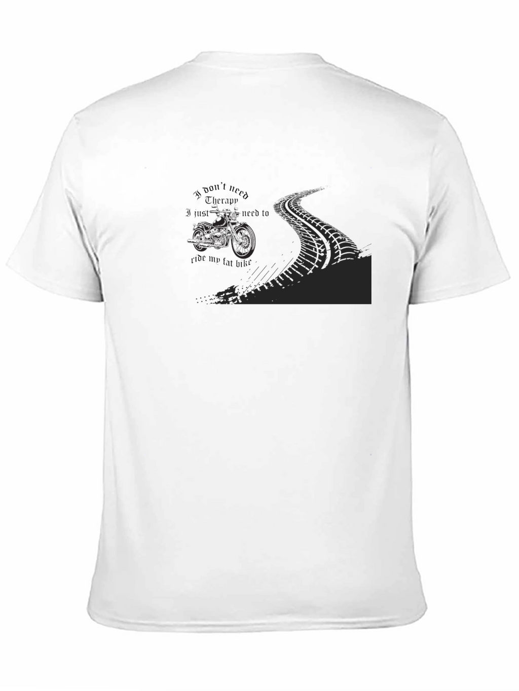 Mens Black Ride My Fat Bike Graphic Tee