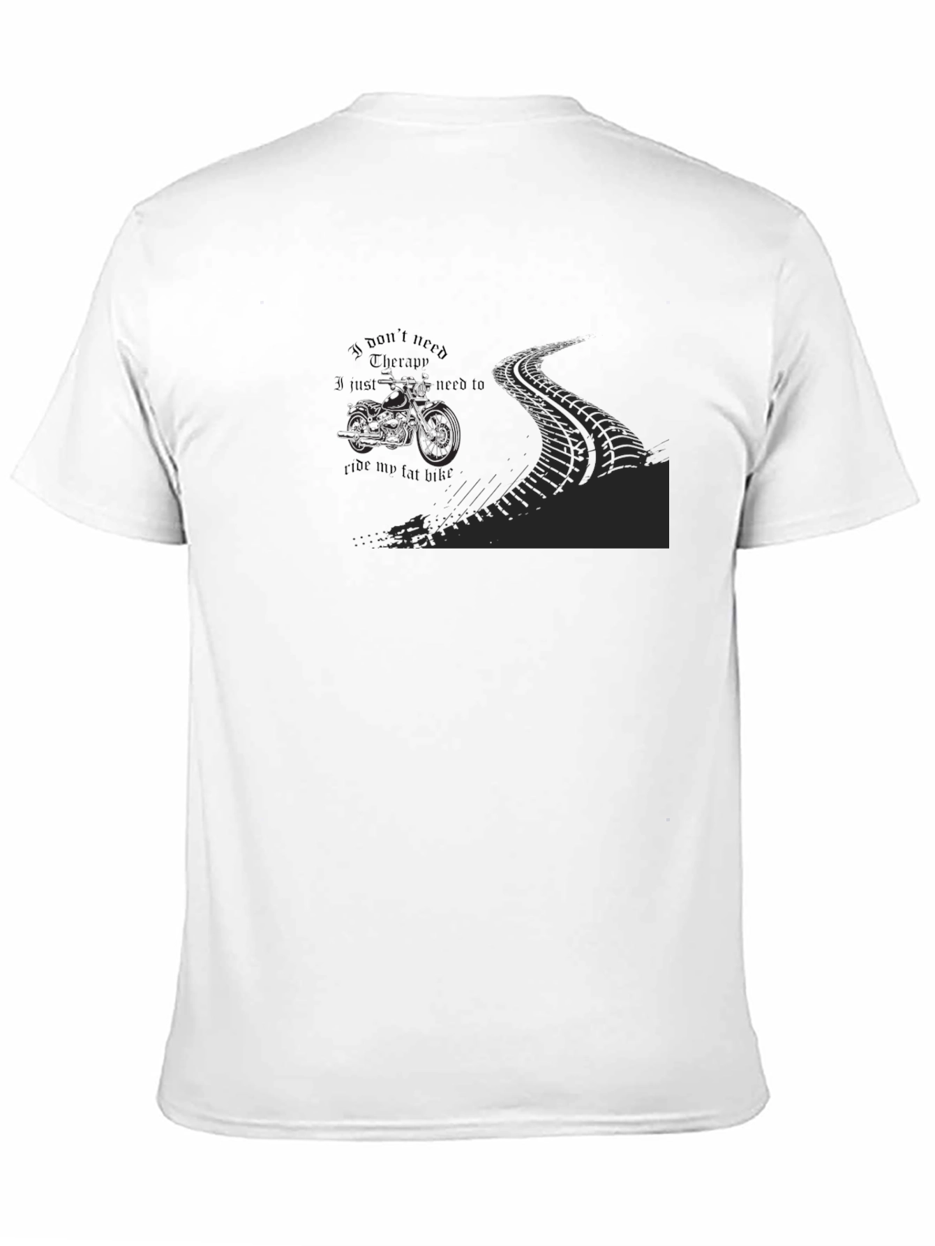 Mens Black Ride My Fat Bike Graphic Tee