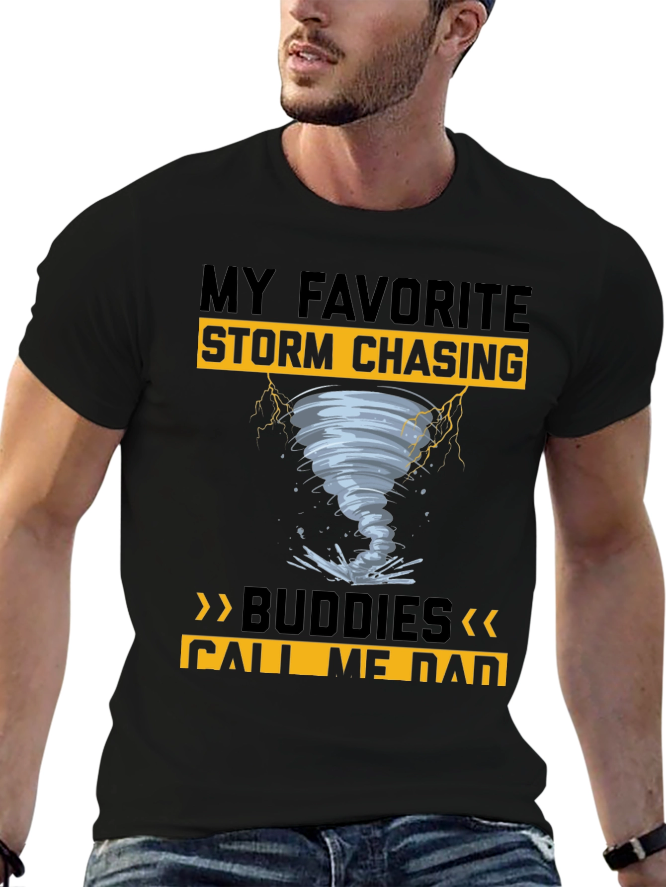 Storm Chasing Dad T-Shirt: Favorite Buddies Design