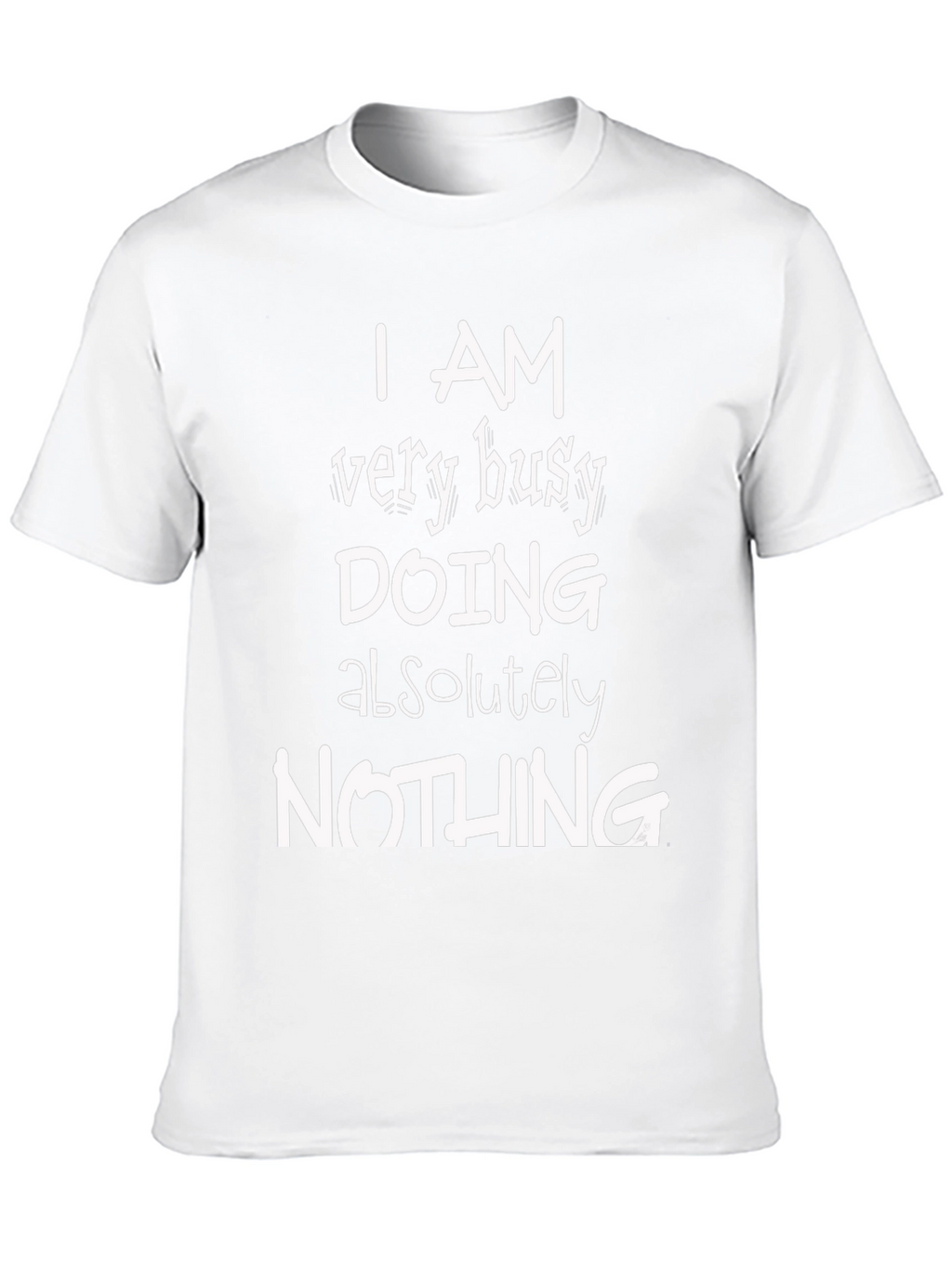 Funny Busy Doing Nothing Black Graphic T-Shirt
