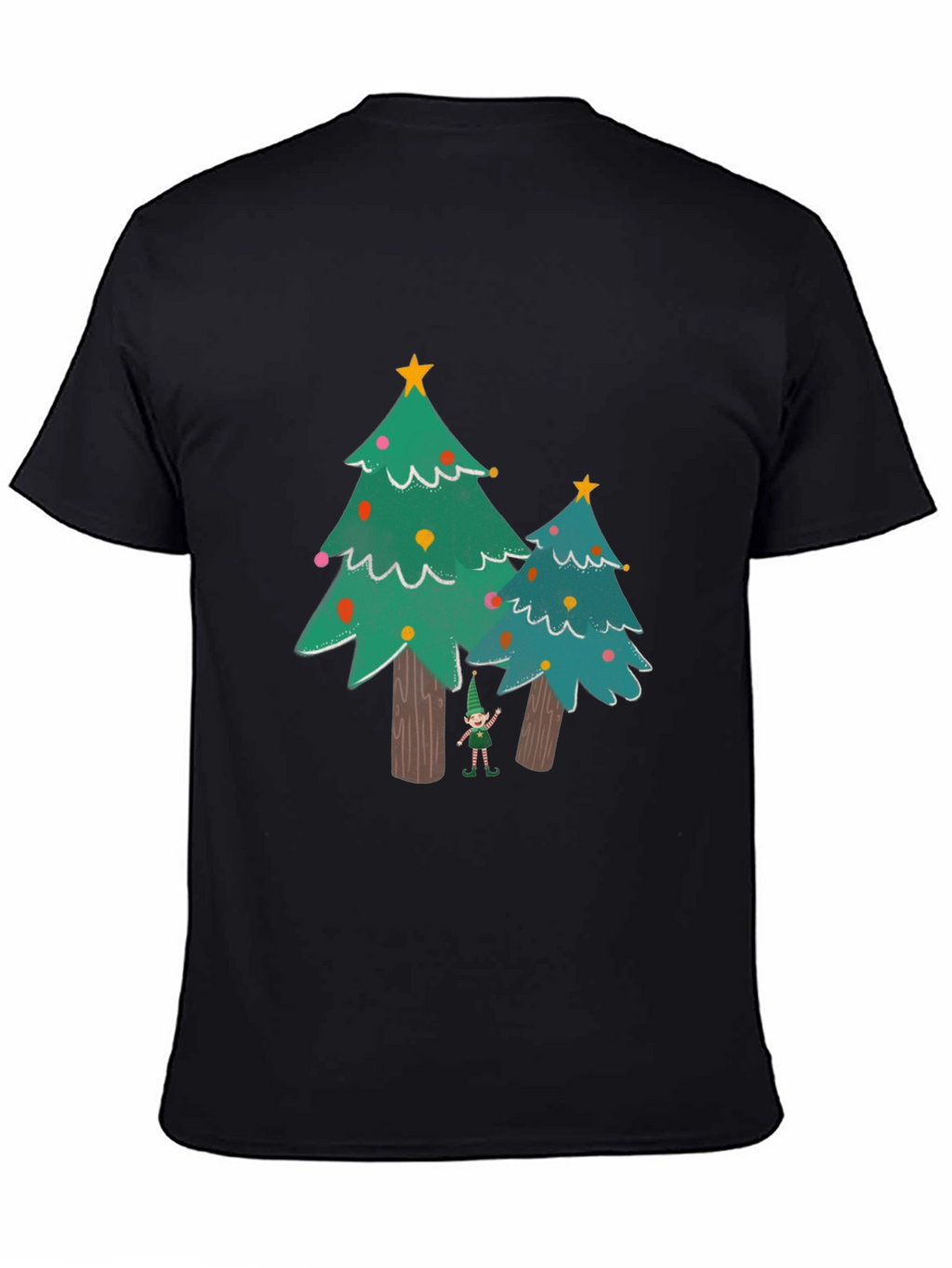 Festive Christmas Tree Elf Graphic Tee