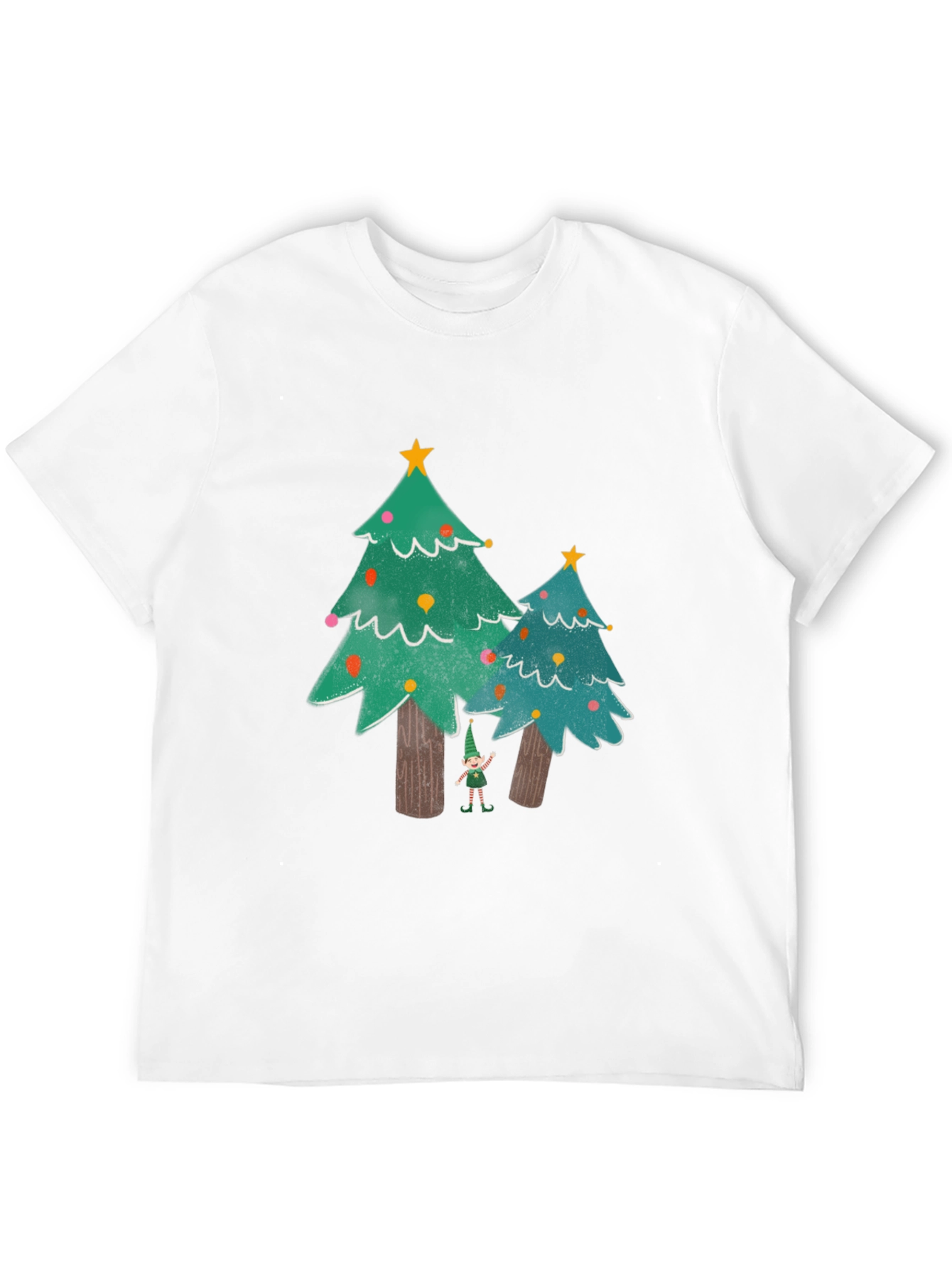 Festive Christmas Tree Elf Graphic Tee