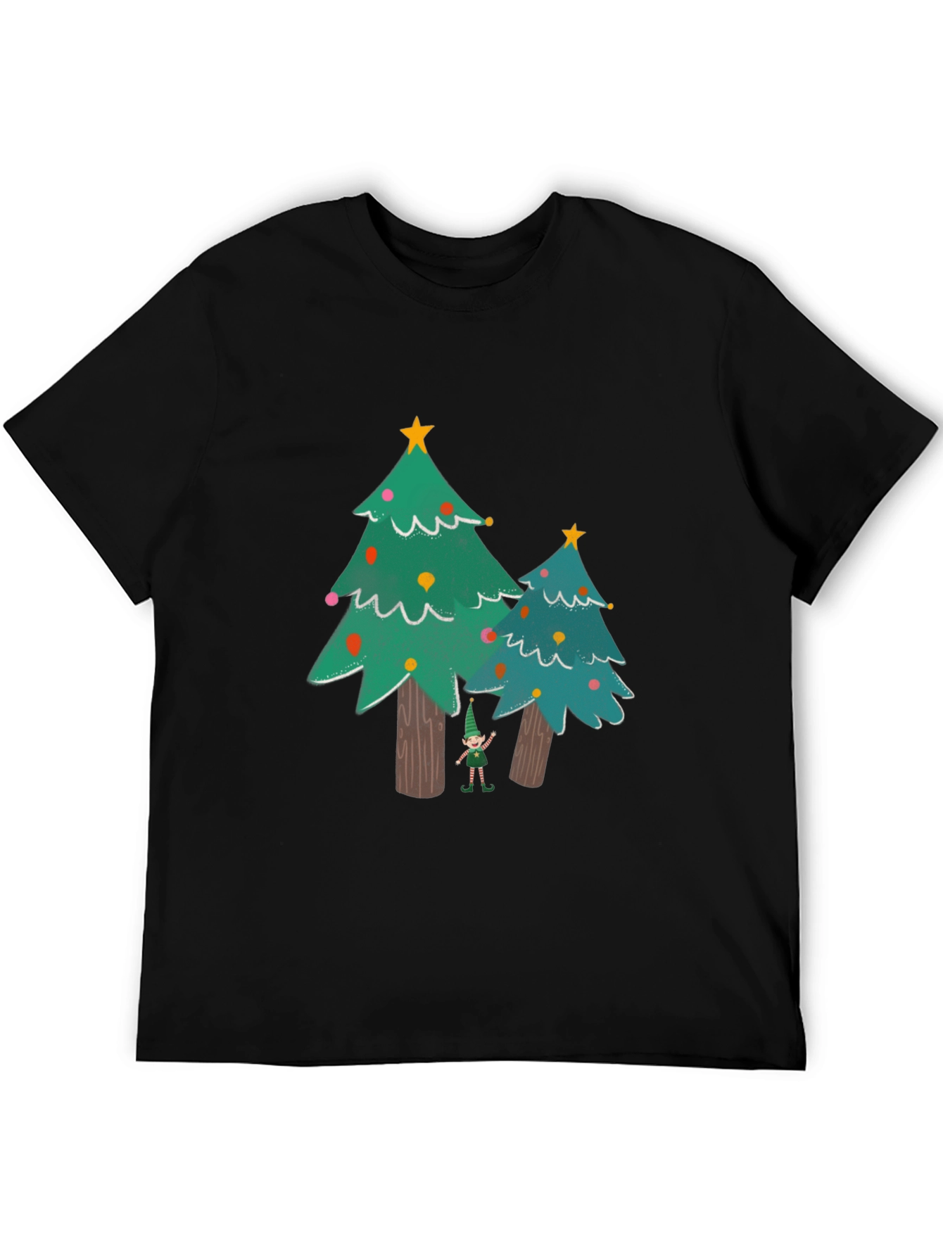 Festive Christmas Tree Elf Graphic Tee