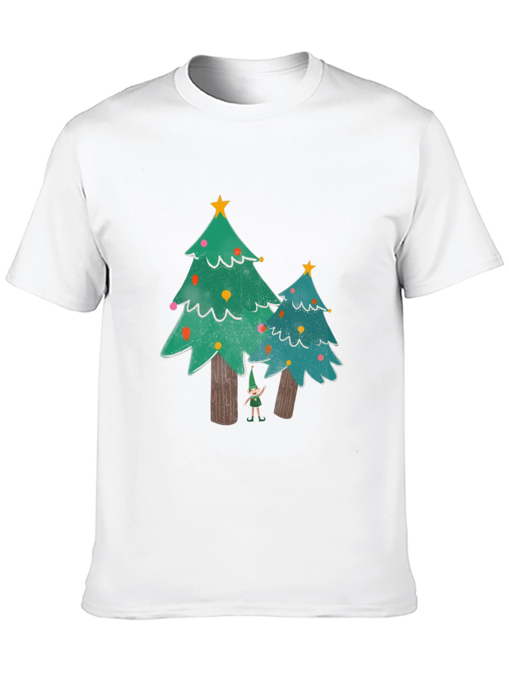 Festive Christmas Tree Elf Graphic Tee
