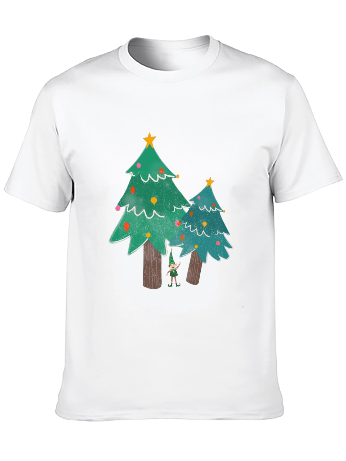 Festive Christmas Tree Elf Graphic Tee