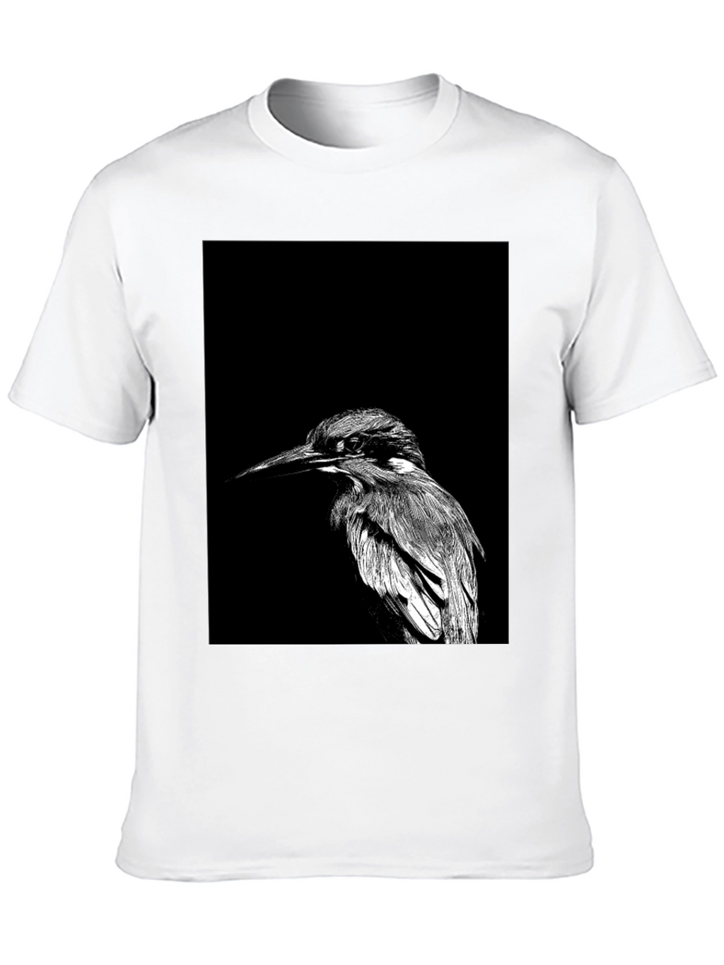 Monochrome Bird Graphic Tee - Stylish Black T-Shirt