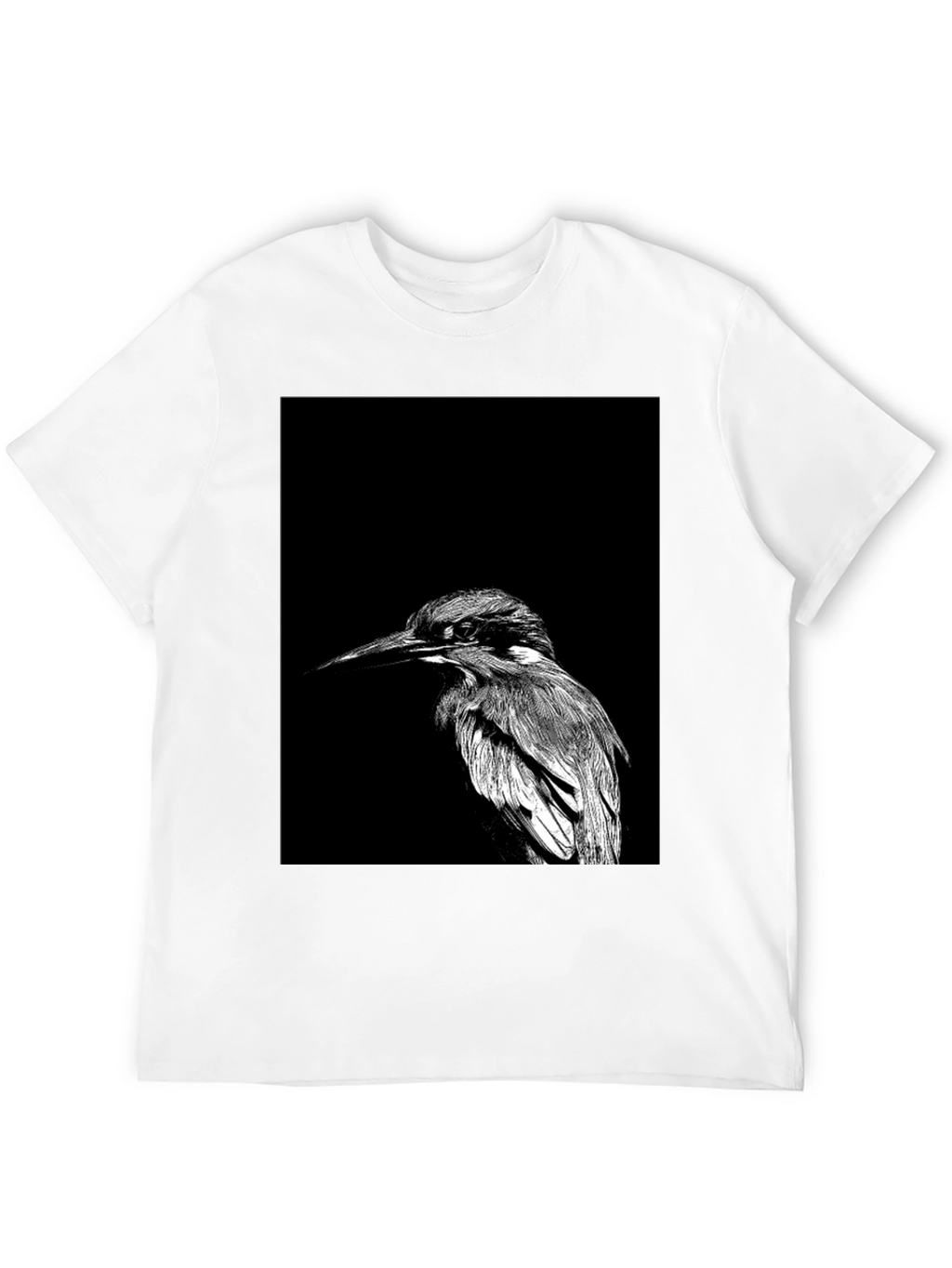 Monochrome Bird Graphic Tee - Stylish Black T-Shirt