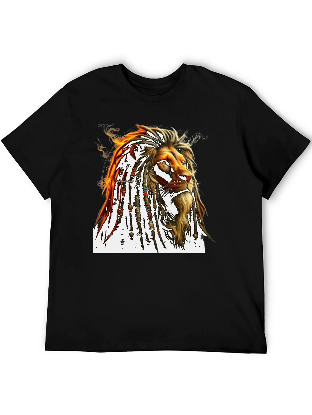 Lion Dreadlocks T-Shirt - Black
