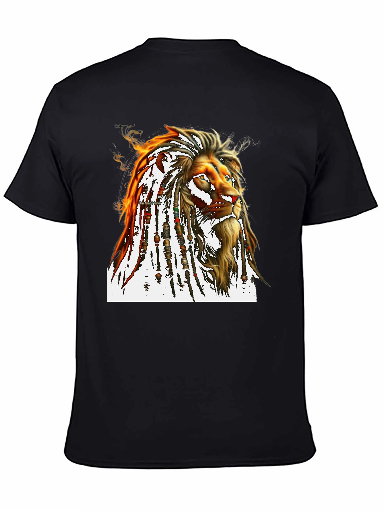 Lion Dreadlocks T-Shirt - Black
