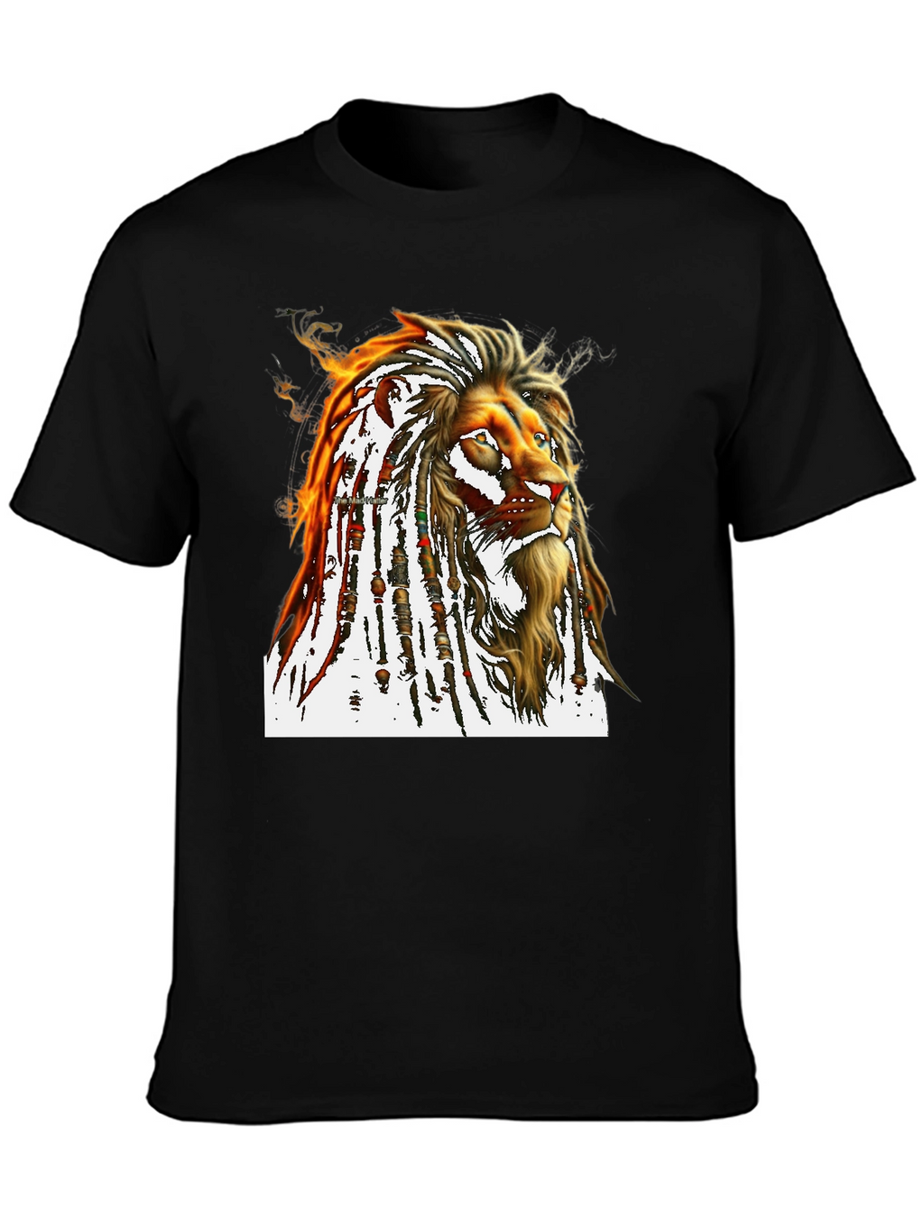 Lion Dreadlocks T-Shirt - Black