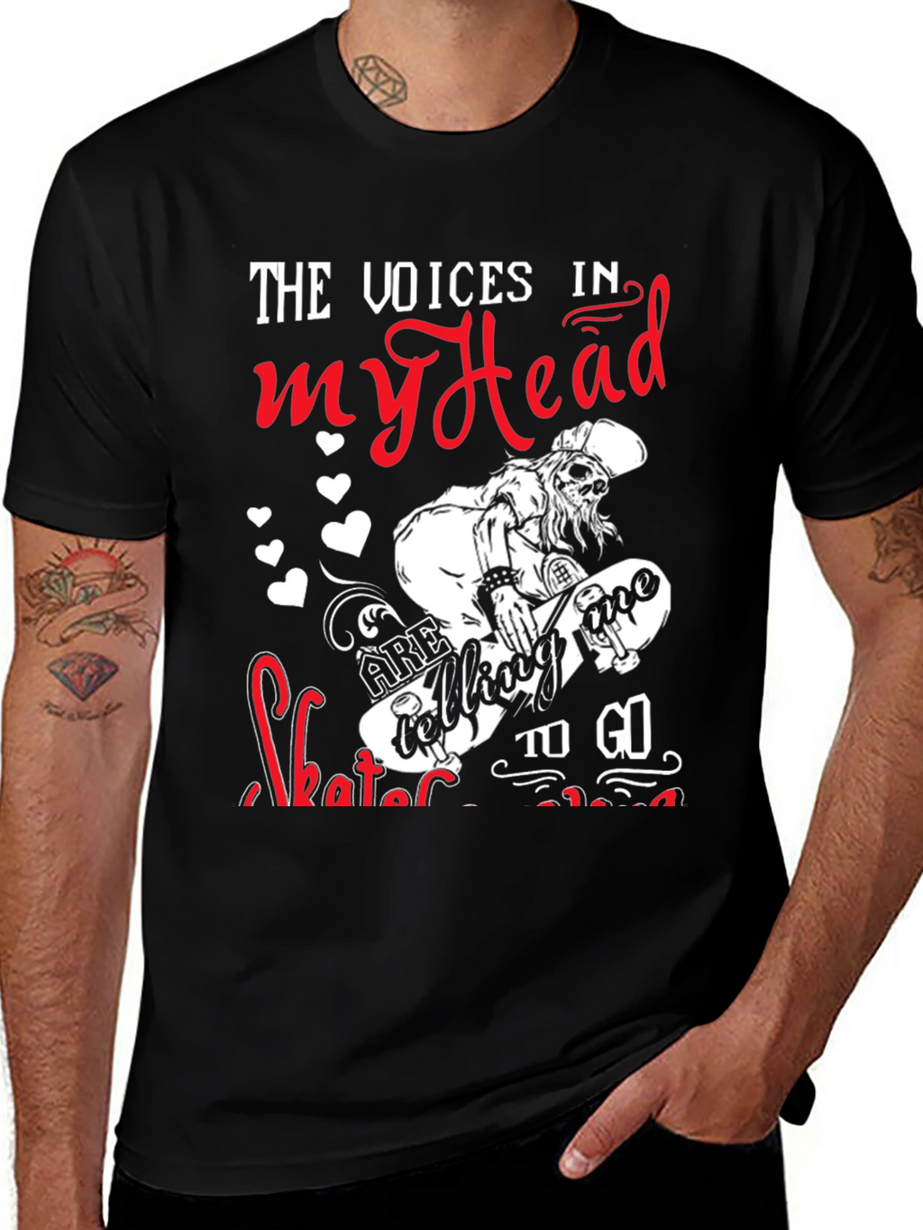 Skater Skeleton Graphic Tee
