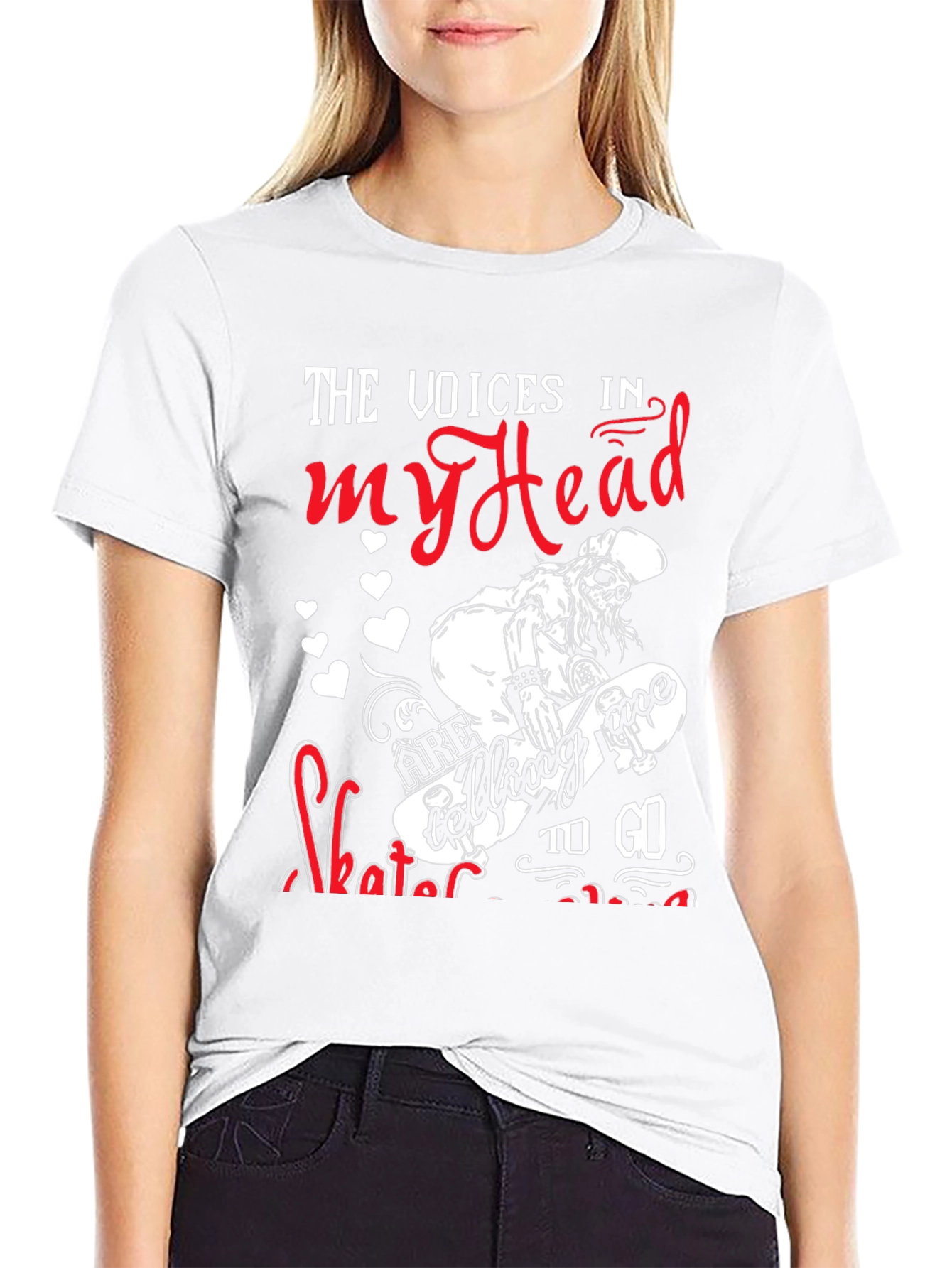 Skater Skeleton Graphic Tee