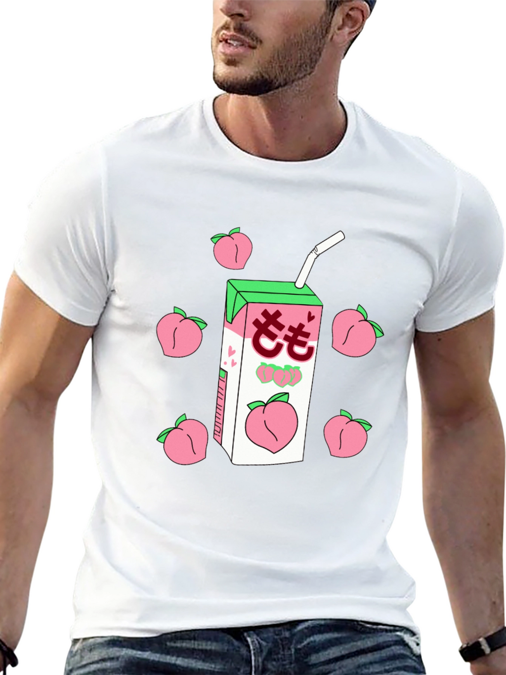 Peach Juice Graphic Tee - Quirky & Fun