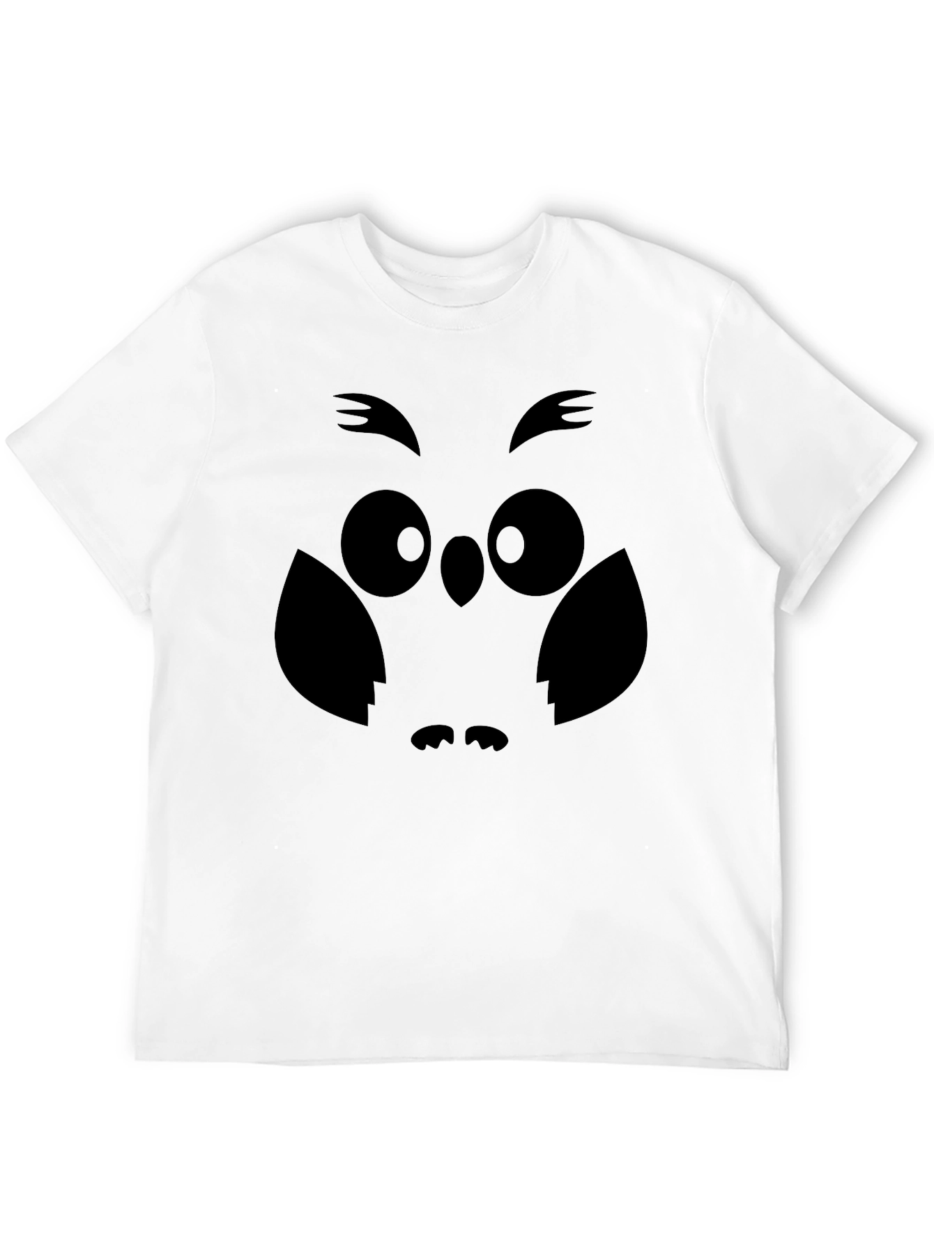 Owl Graphic Print Mens Black T-Shirt