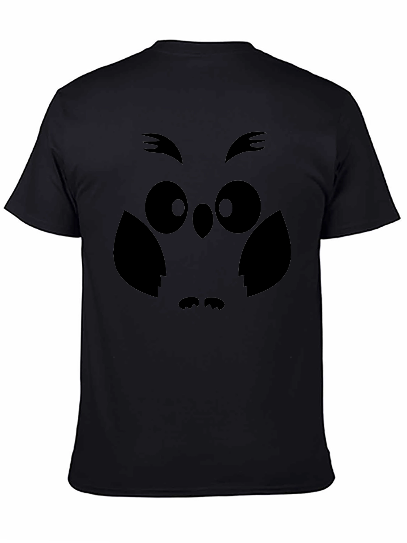 Owl Graphic Print Mens Black T-Shirt