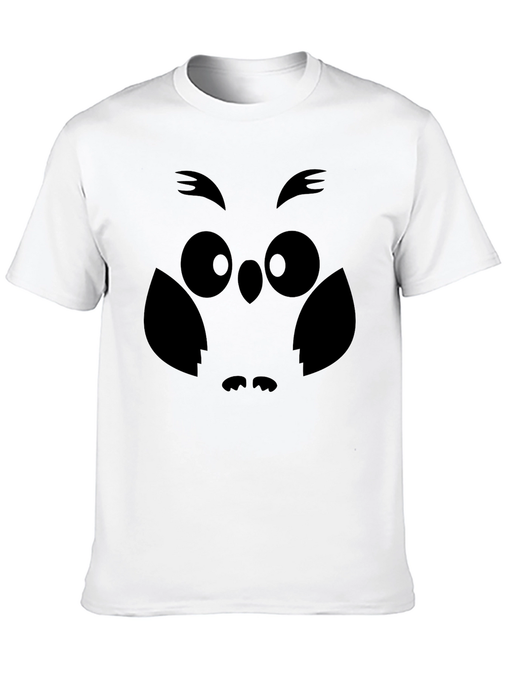 Owl Graphic Print Mens Black T-Shirt