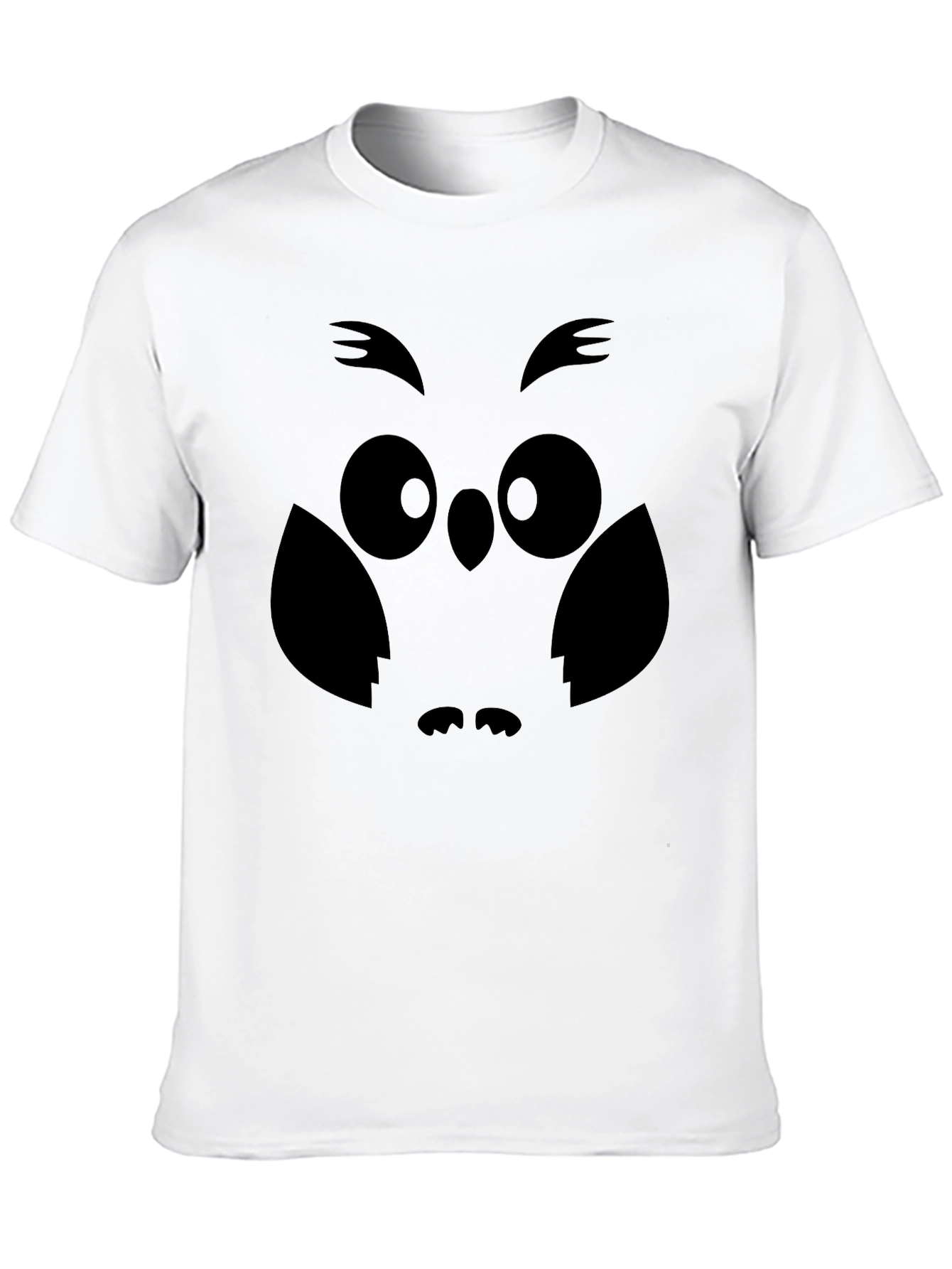 Owl Graphic Print Mens Black T-Shirt