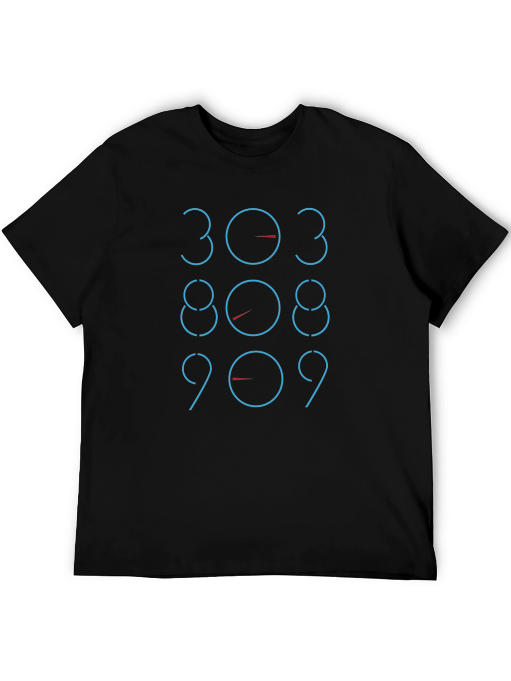 303 808 909 Drum Machine T-Shirt - Black