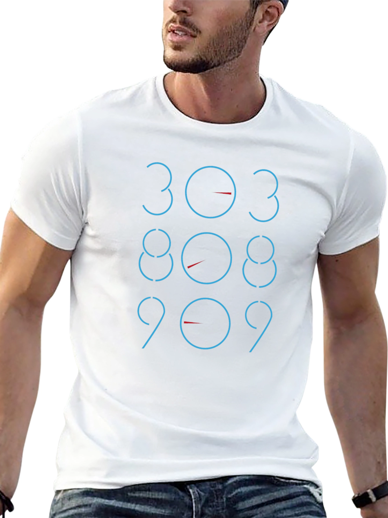 303 808 909 Drum Machine T-Shirt - Black