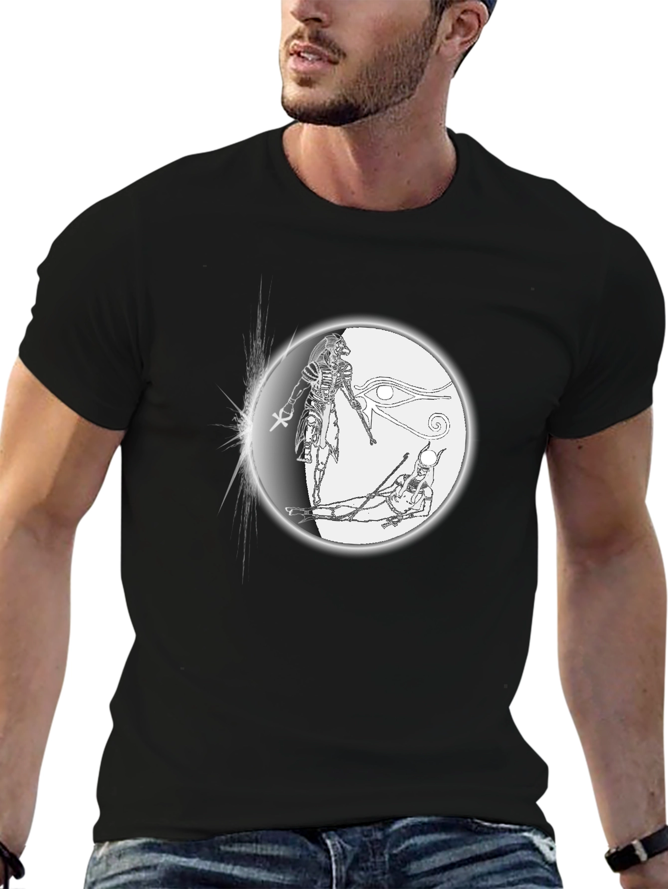 Egyptian Gods Graphic Black T-Shirt