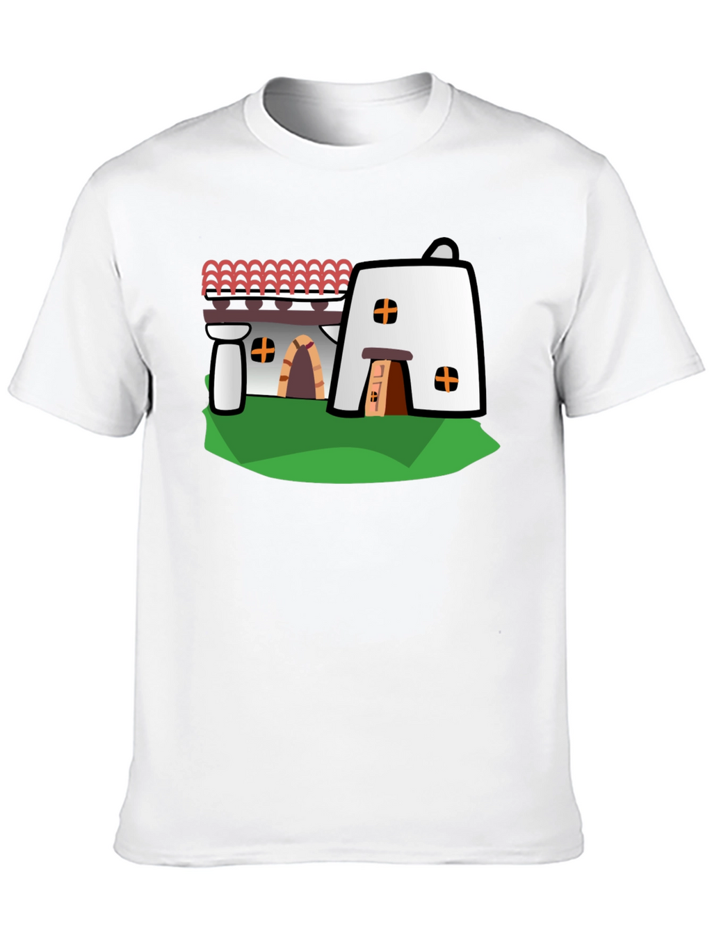 Adobe Style House Black T-Shirt