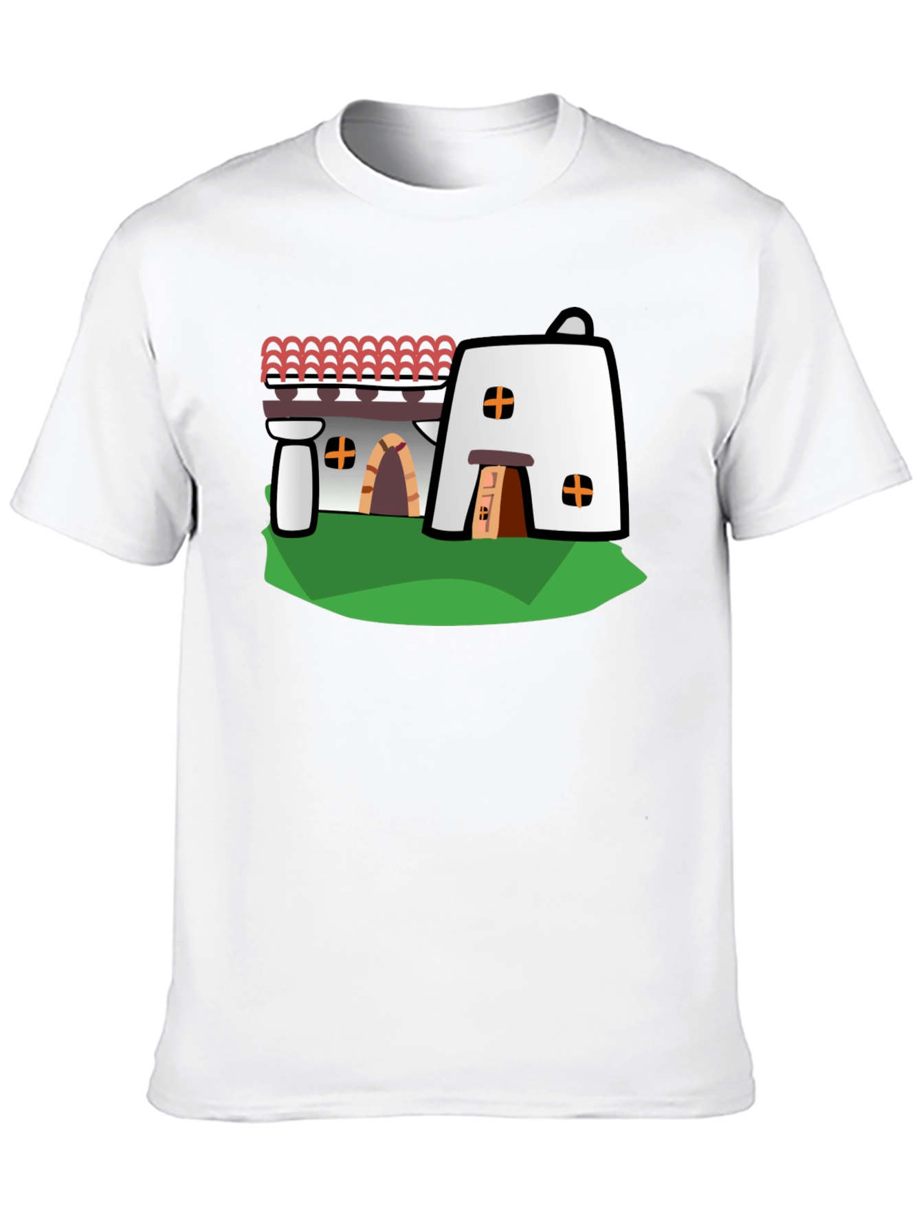 Adobe Style House Black T-Shirt