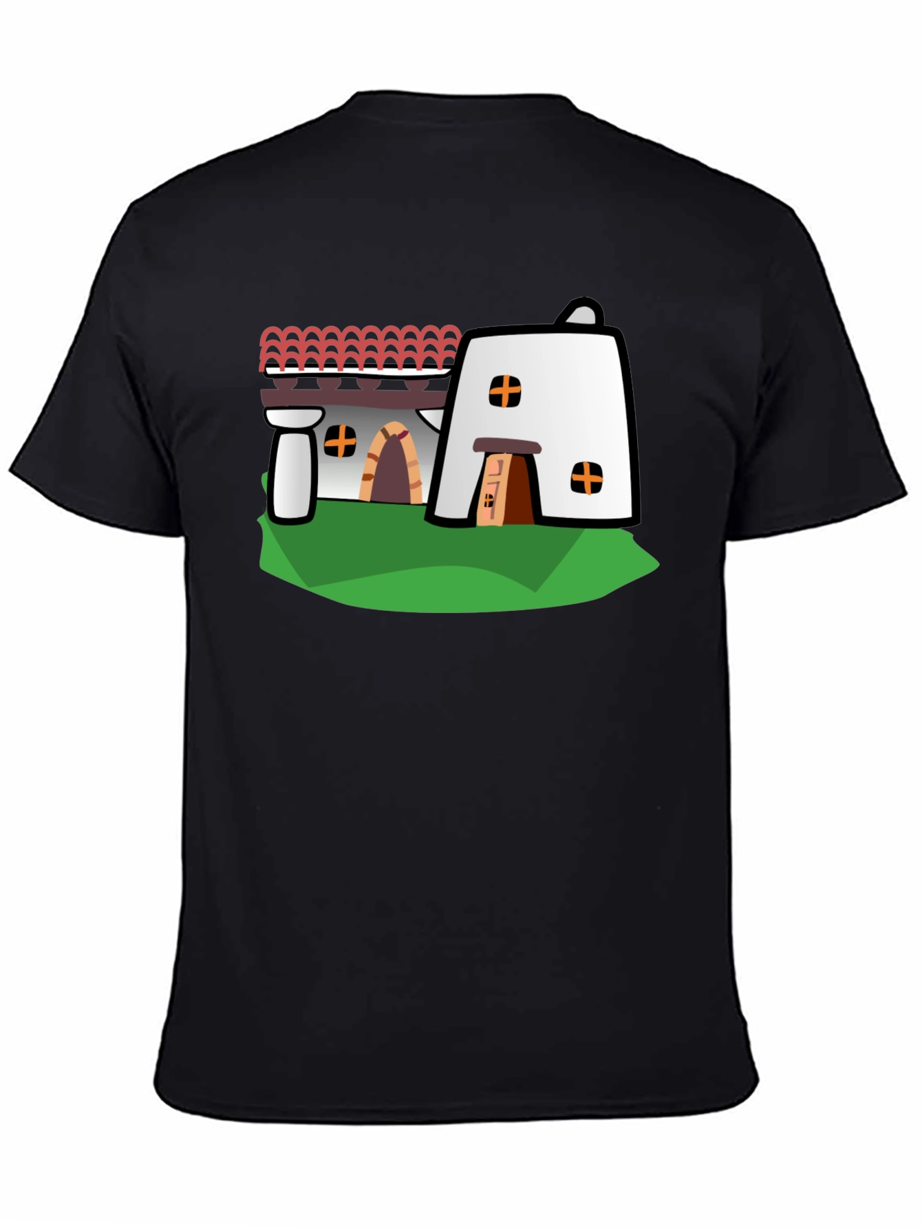 Adobe Style House Black T-Shirt