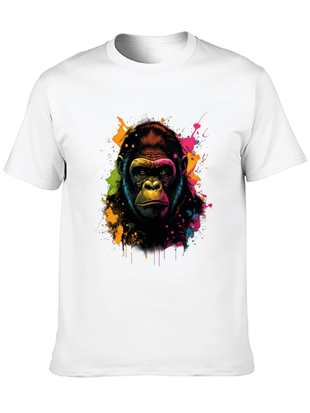 Vibrant Gorilla Graphic Tee - Black