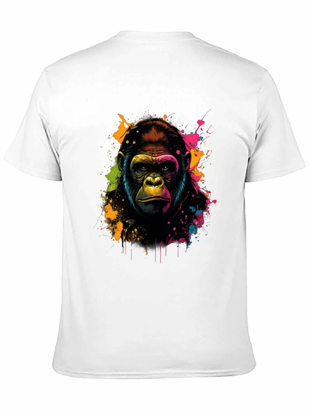 Vibrant Gorilla Graphic Tee - Black
