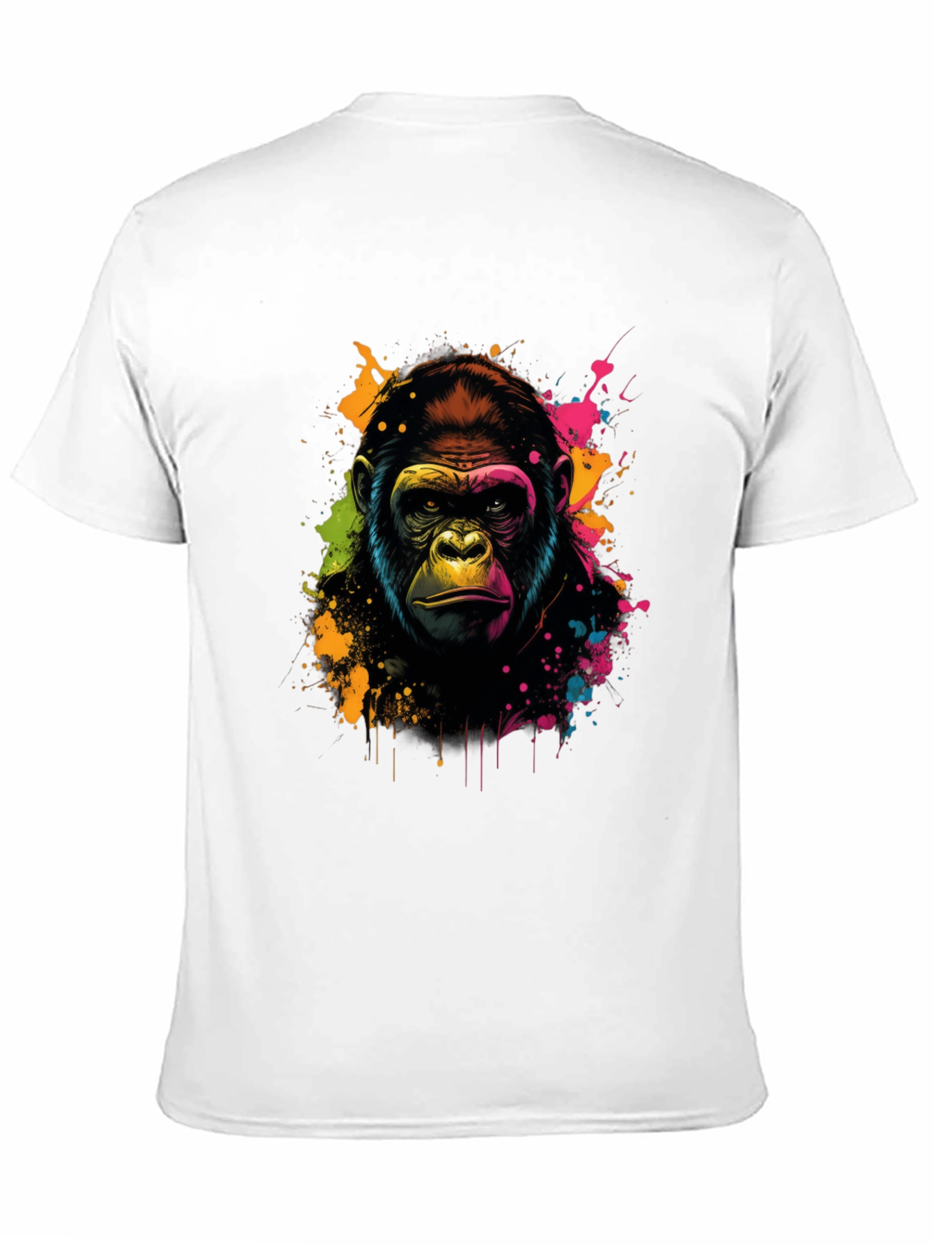 Vibrant Gorilla Graphic Tee - Black