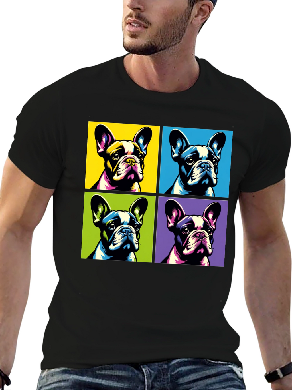 Pop Art French Bulldog T-Shirt