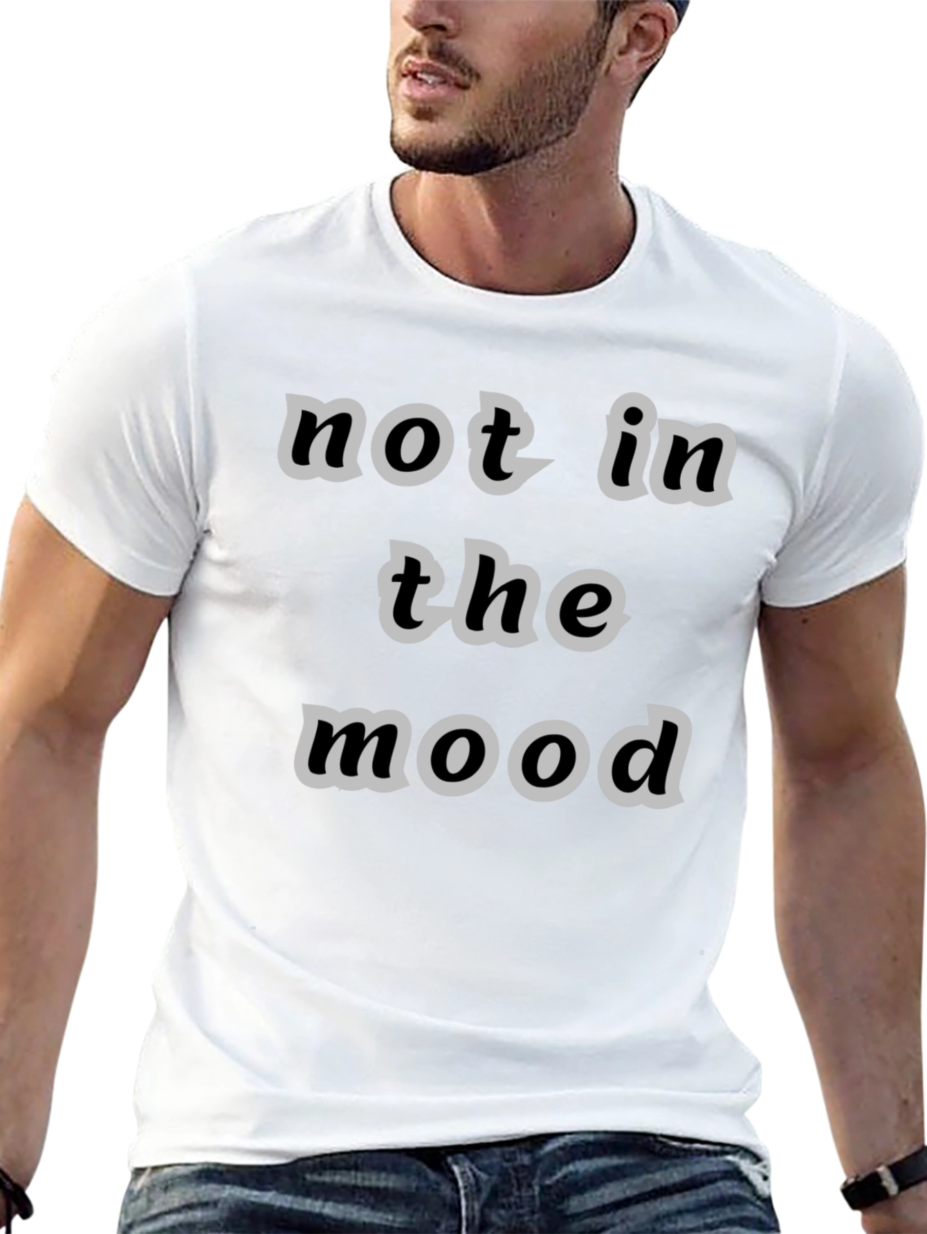 Not In The Mood T-Shirt Black Casual Wear
