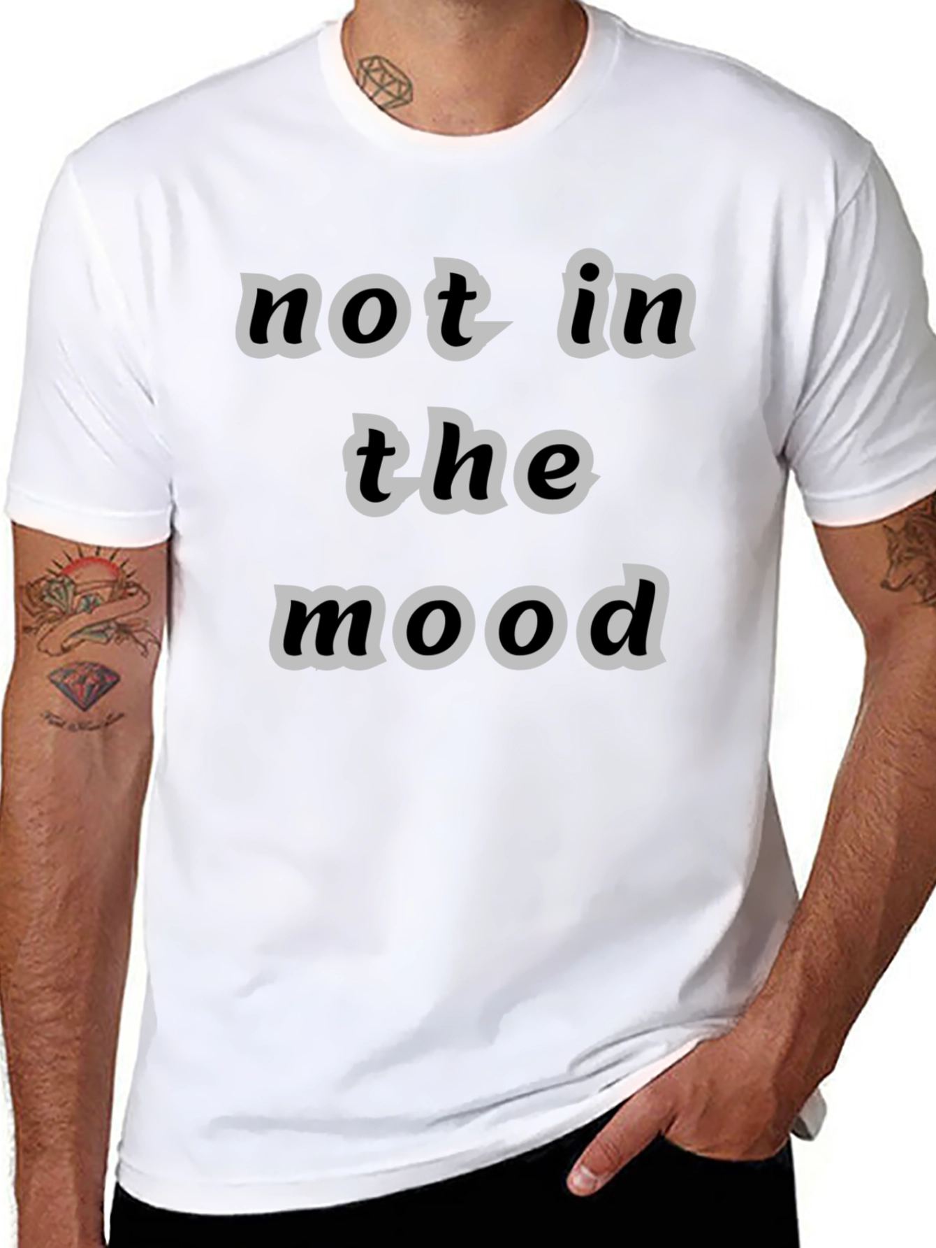 Not In The Mood T-Shirt Black Casual Wear