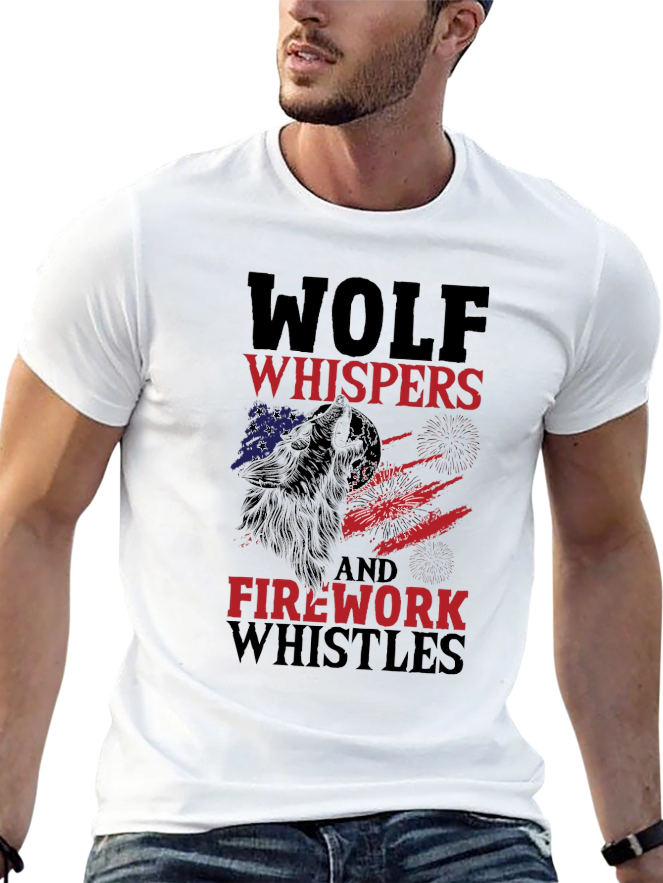 Wolf Whispers & Firework Whistles Graphic Tee