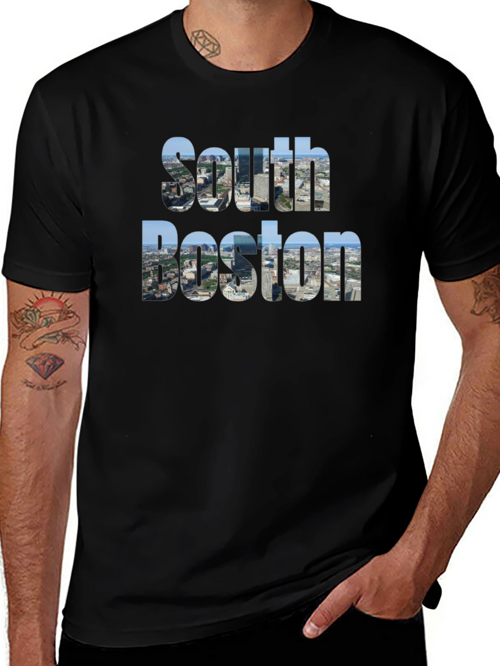 South Boston Graphic T-Shirt - Cityscape Design
