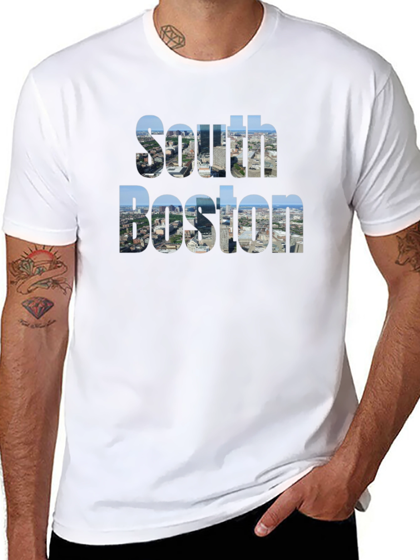 South Boston Graphic T-Shirt - Cityscape Design
