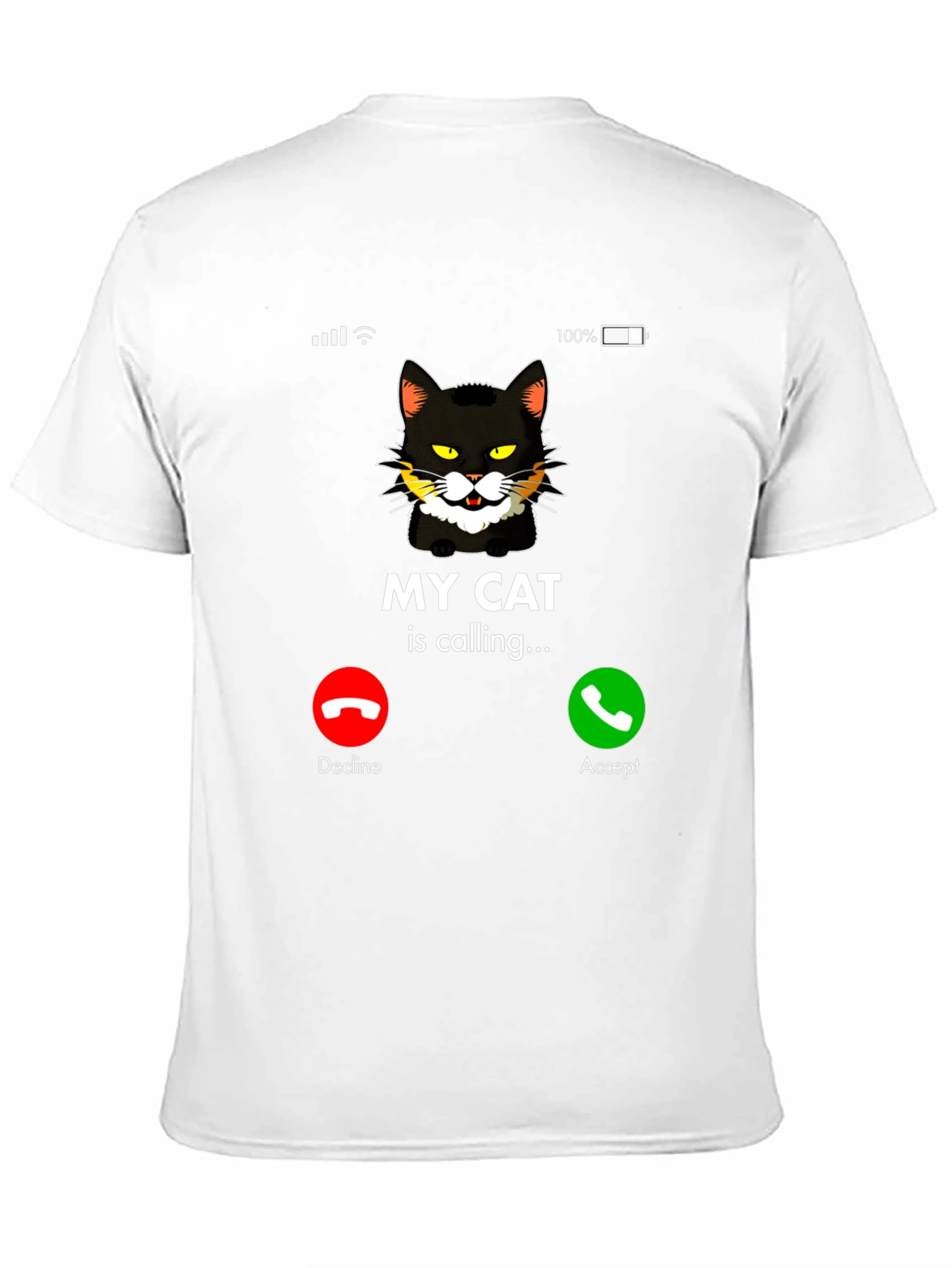 My Cat Is Calling Black Graphic T-Shirt
