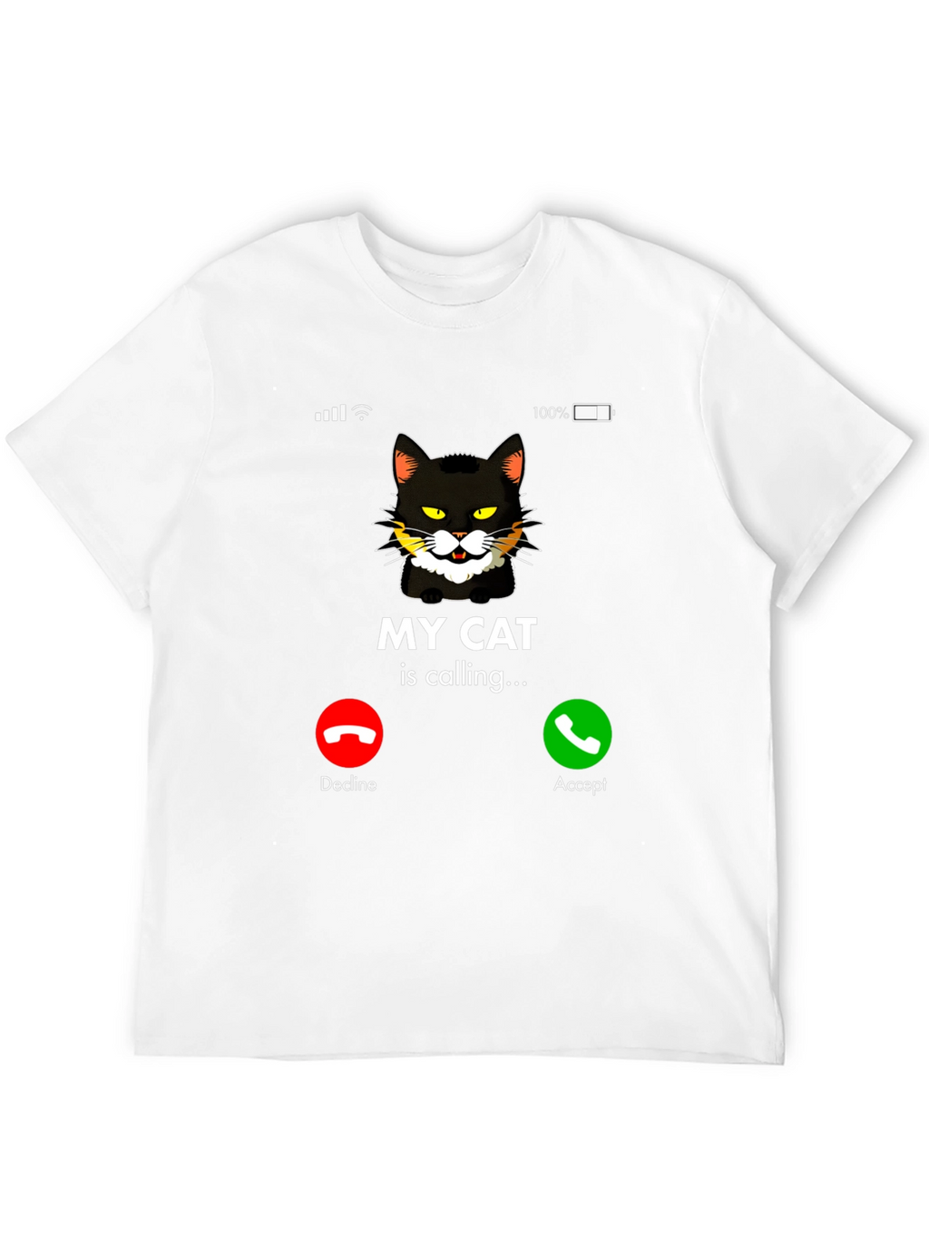 My Cat Is Calling Black Graphic T-Shirt