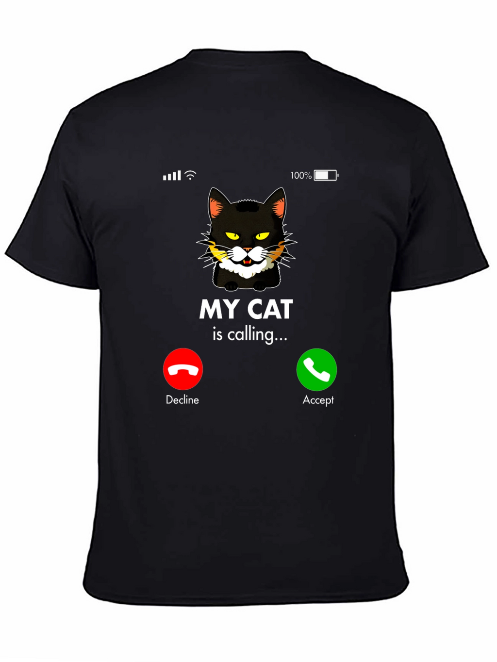 My Cat Is Calling Black Graphic T-Shirt