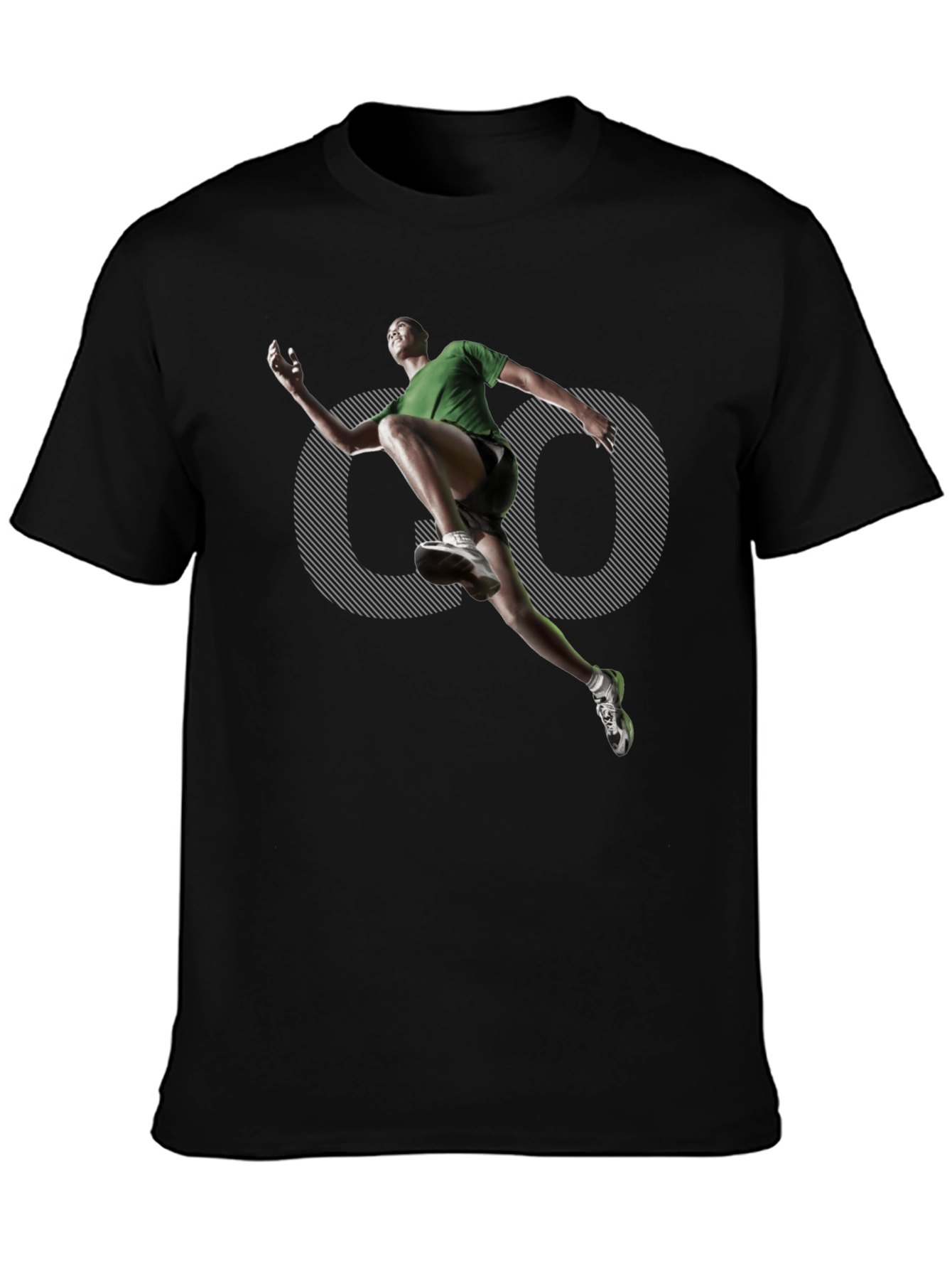 Mens Black Graphic Tee - Active Lifestyle
