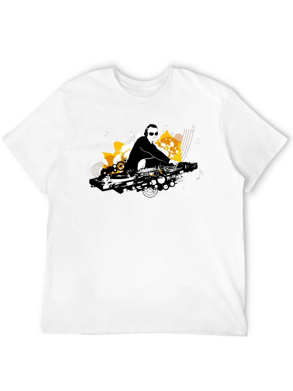 DJ Graphic Tee - Black Cotton Shirt