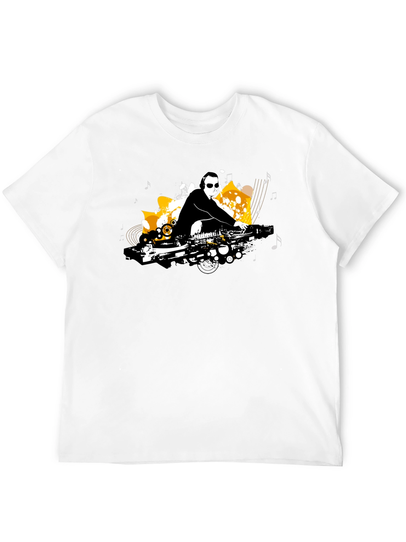 DJ Graphic Tee - Black Cotton Shirt