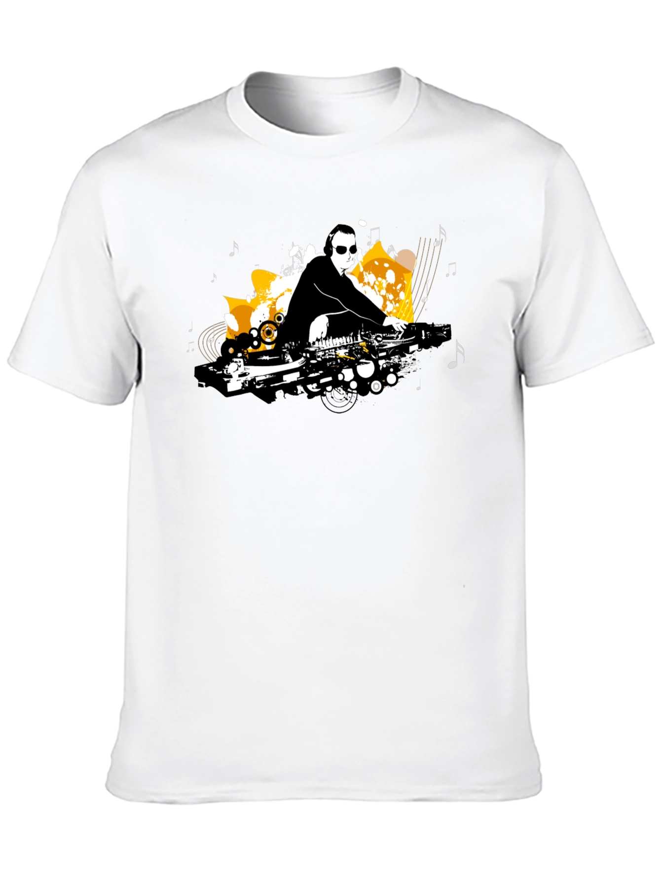 DJ Graphic Tee - Black Cotton Shirt