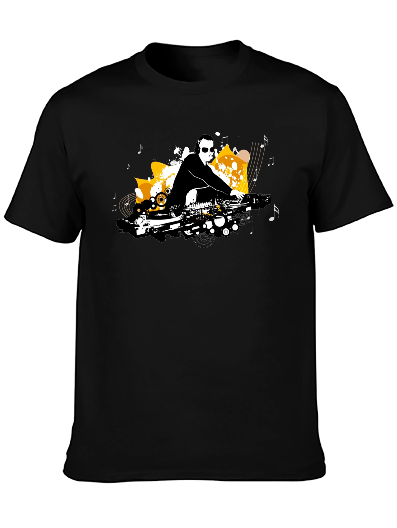 DJ Graphic Tee - Black Cotton Shirt