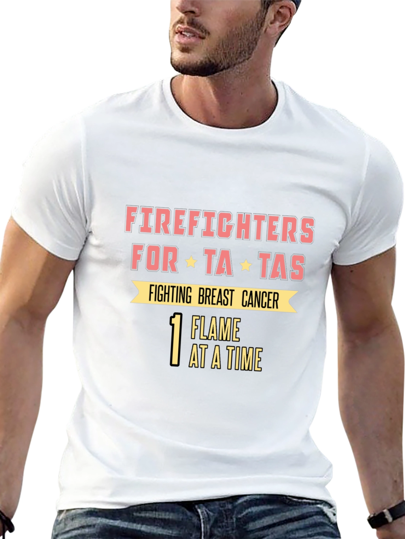 Firefighters for Ta-Tas Breast Cancer Awareness Tee