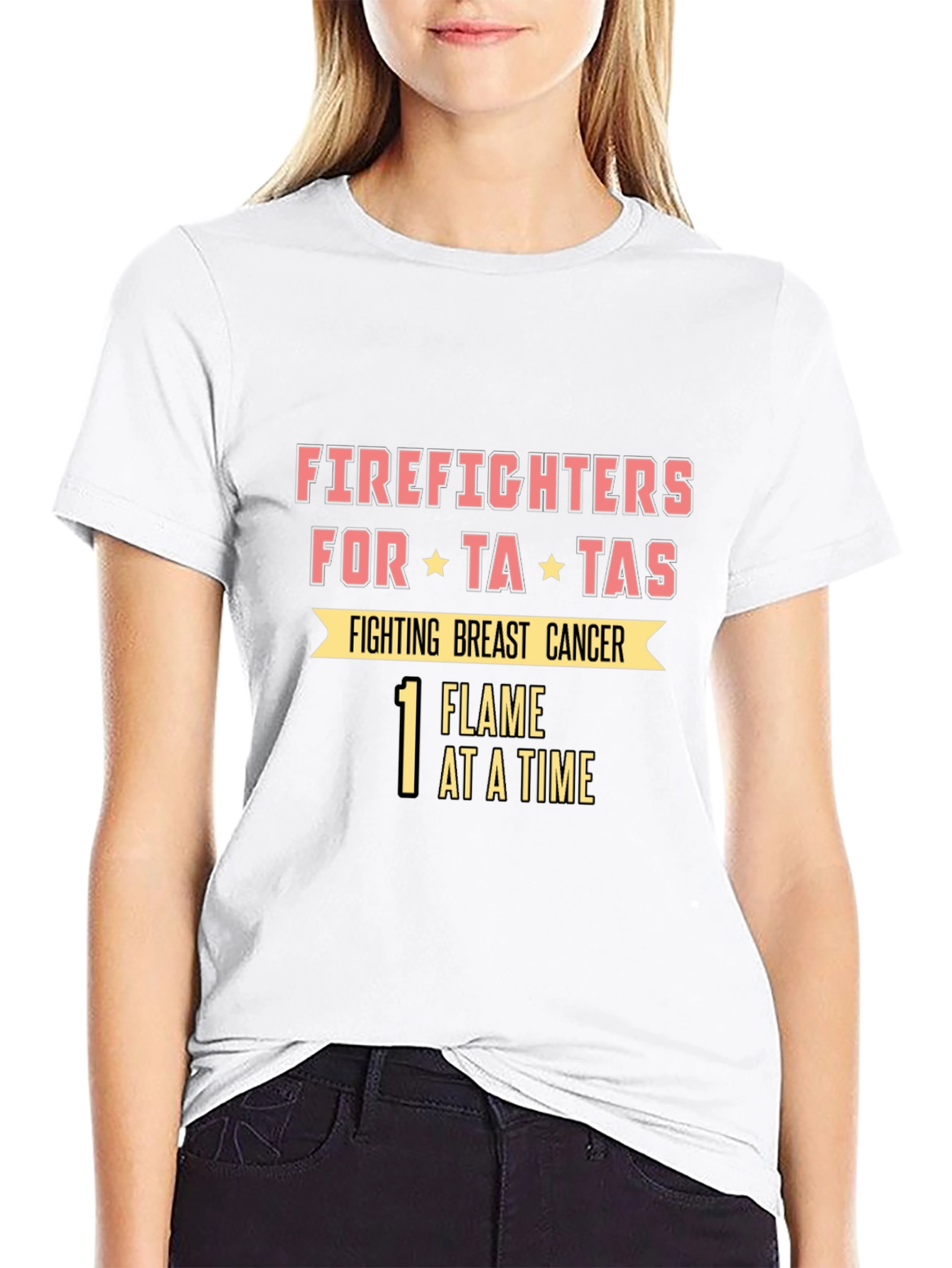 Firefighters for Ta-Tas Breast Cancer Awareness Tee