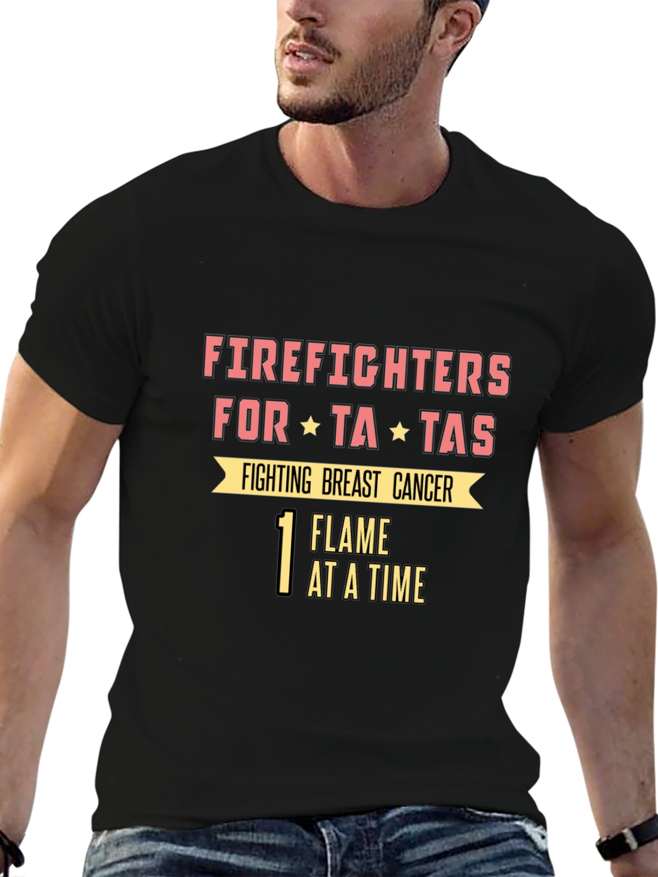 Firefighters for Ta-Tas Breast Cancer Awareness Tee