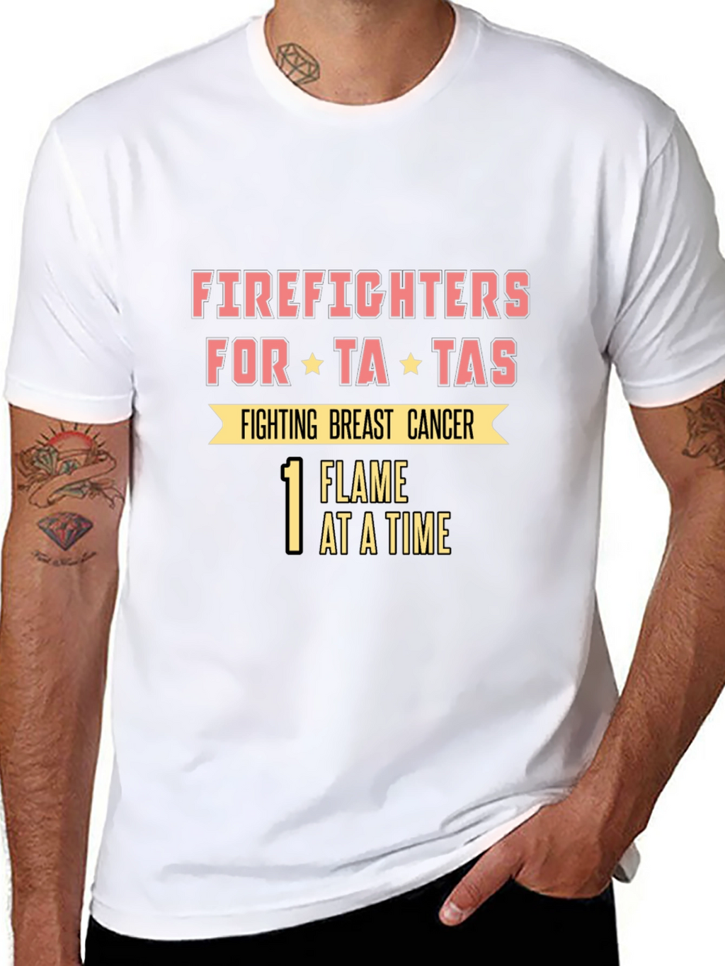 Firefighters for Ta-Tas Breast Cancer Awareness Tee