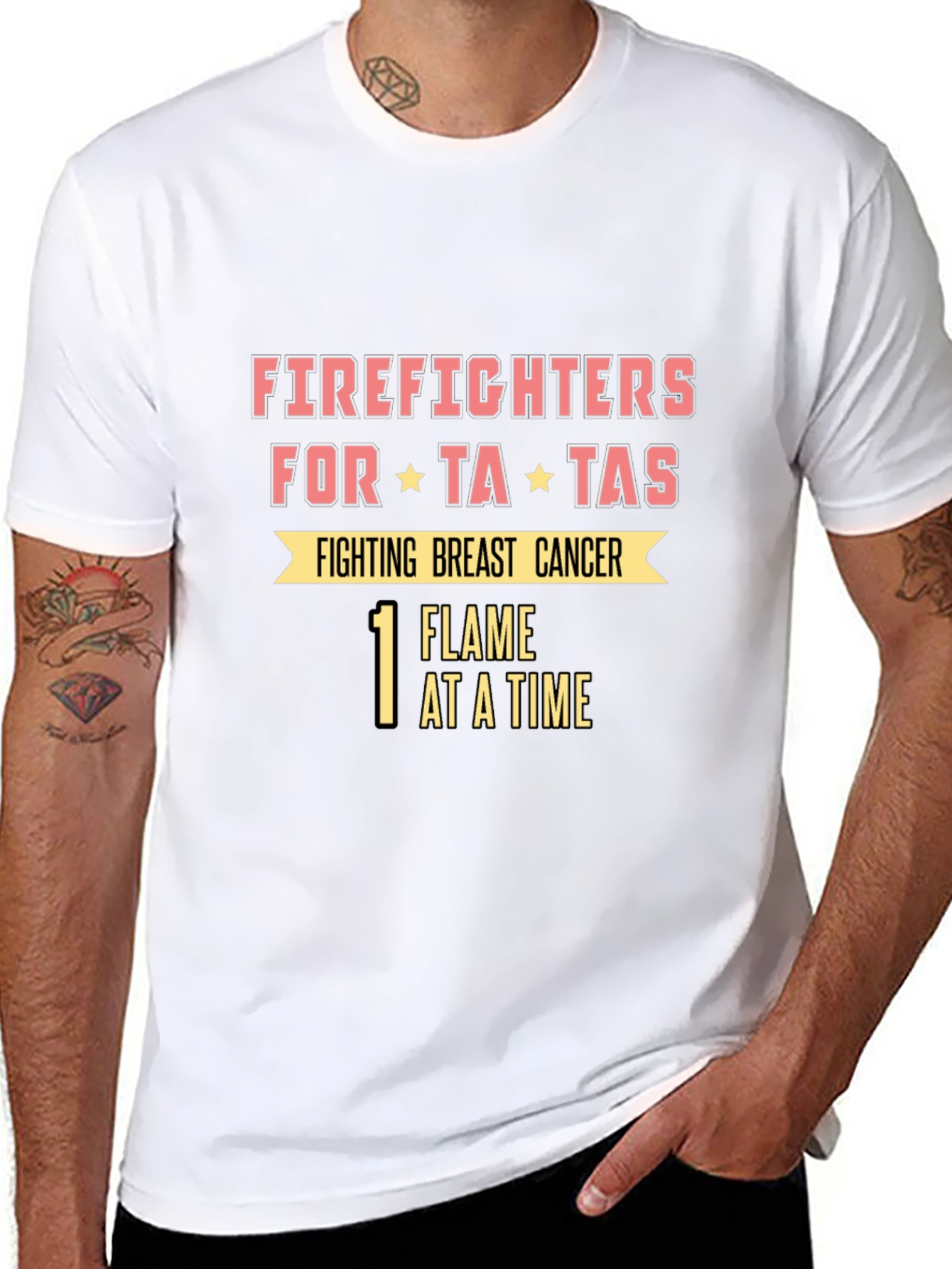 Firefighters for Ta-Tas Breast Cancer Awareness Tee