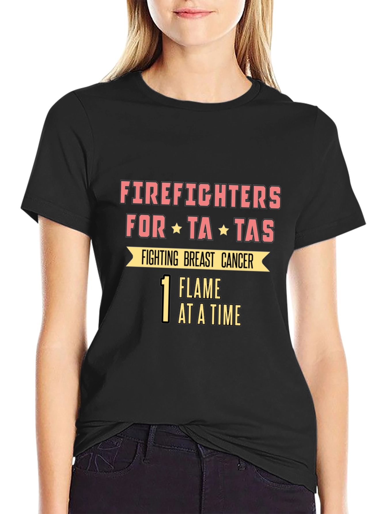 Firefighters for Ta-Tas Breast Cancer Awareness Tee